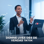 A professional presenter engaging with a TikTok live sales stream on a large screen, surrounded by digital growth graphics, illustrating 10 advanced strategies for success in TikTok live sales.