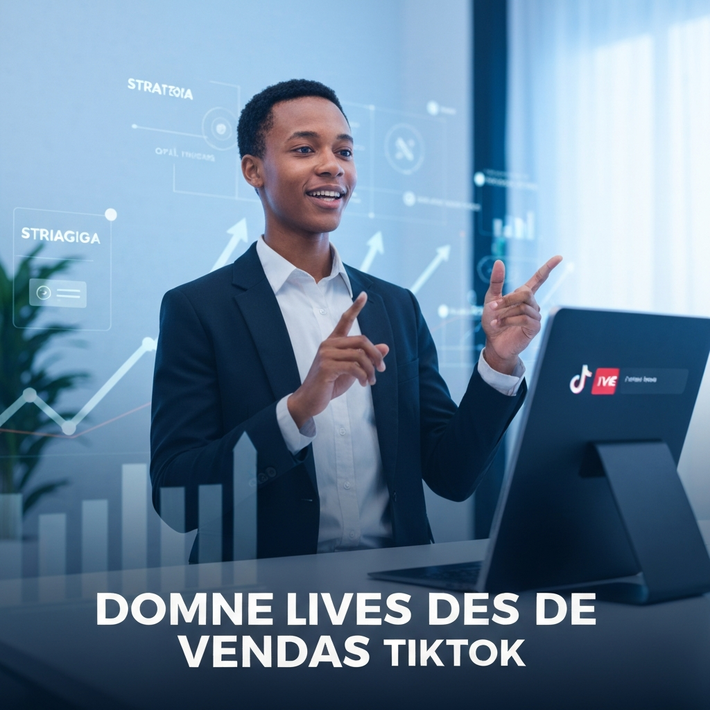 A professional presenter engaging with a TikTok live sales stream on a large screen, surrounded by digital growth graphics, illustrating 10 advanced strategies for success in TikTok live sales.