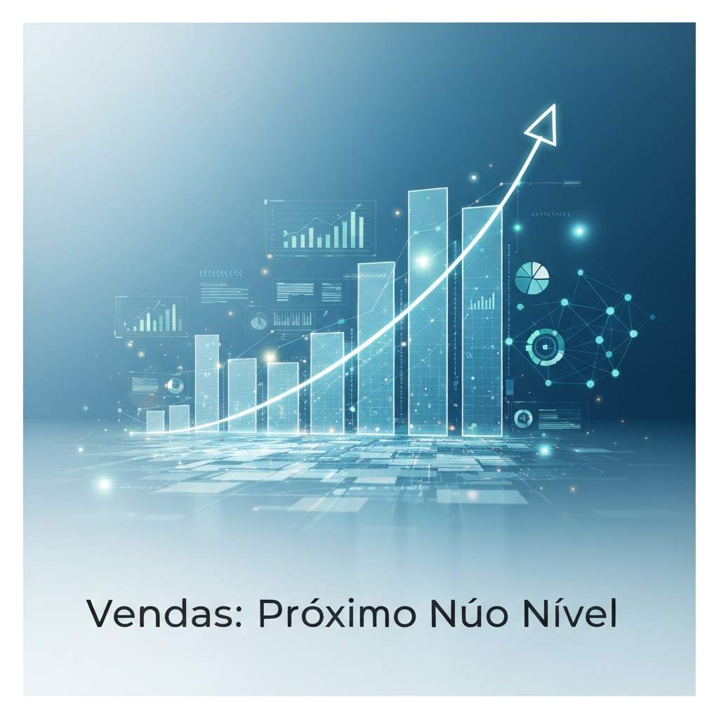 Ilustração digital moderna com formas geométricas e dados interconectados, simbolizando 5 estratégias avançadas para escalar vendas em marketplaces, com foco em crescimento e otimização.